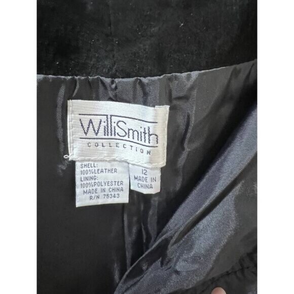WILLI SMITH COLLECTION‎ Black Suede Pants Women’s Size 12 - Picture 4 of 5